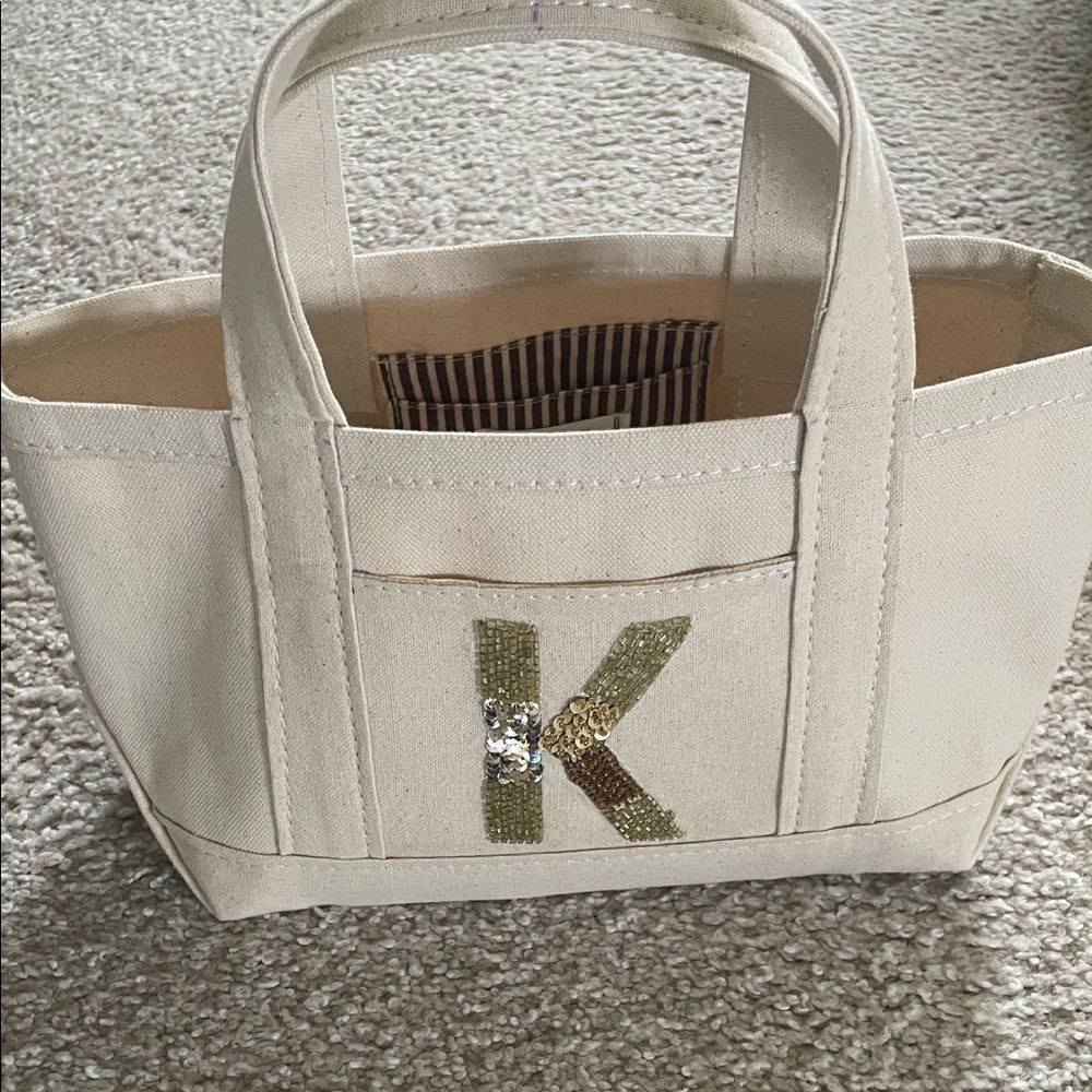 “K” Initial Tote